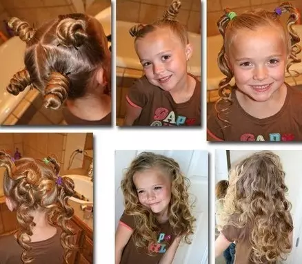 Hairstyles për vajzat me flokë të gjatë (96 foto): Si për të bërë hairstyles të bukur të fëmijëve të thjeshtë me duart e tyre në shtëpi hap pas hapi? 16833_79