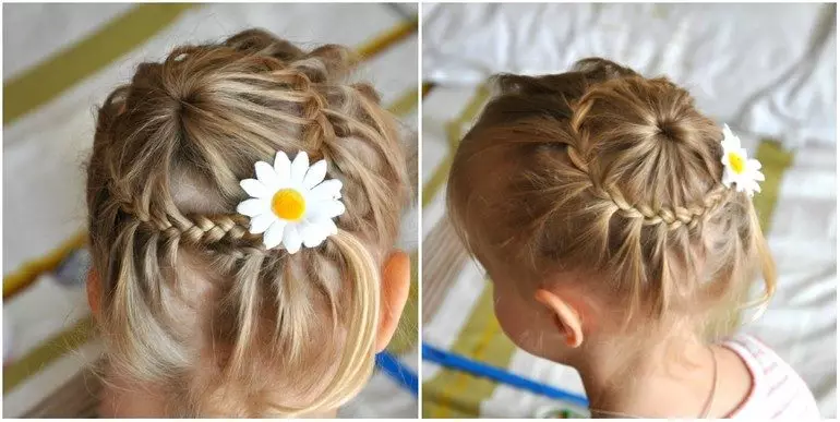 Frisyrer for jenter 2-3 år på kort hår (20 bilder): frisyre ideer for små barn 16834_10