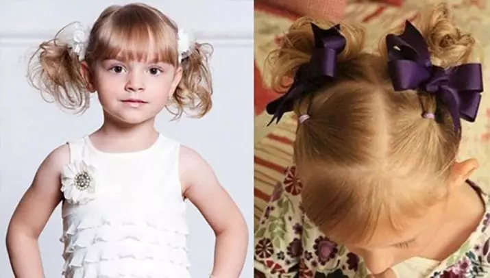 Frisyrer for jenter 2-3 år på kort hår (20 bilder): frisyre ideer for små barn 16834_20