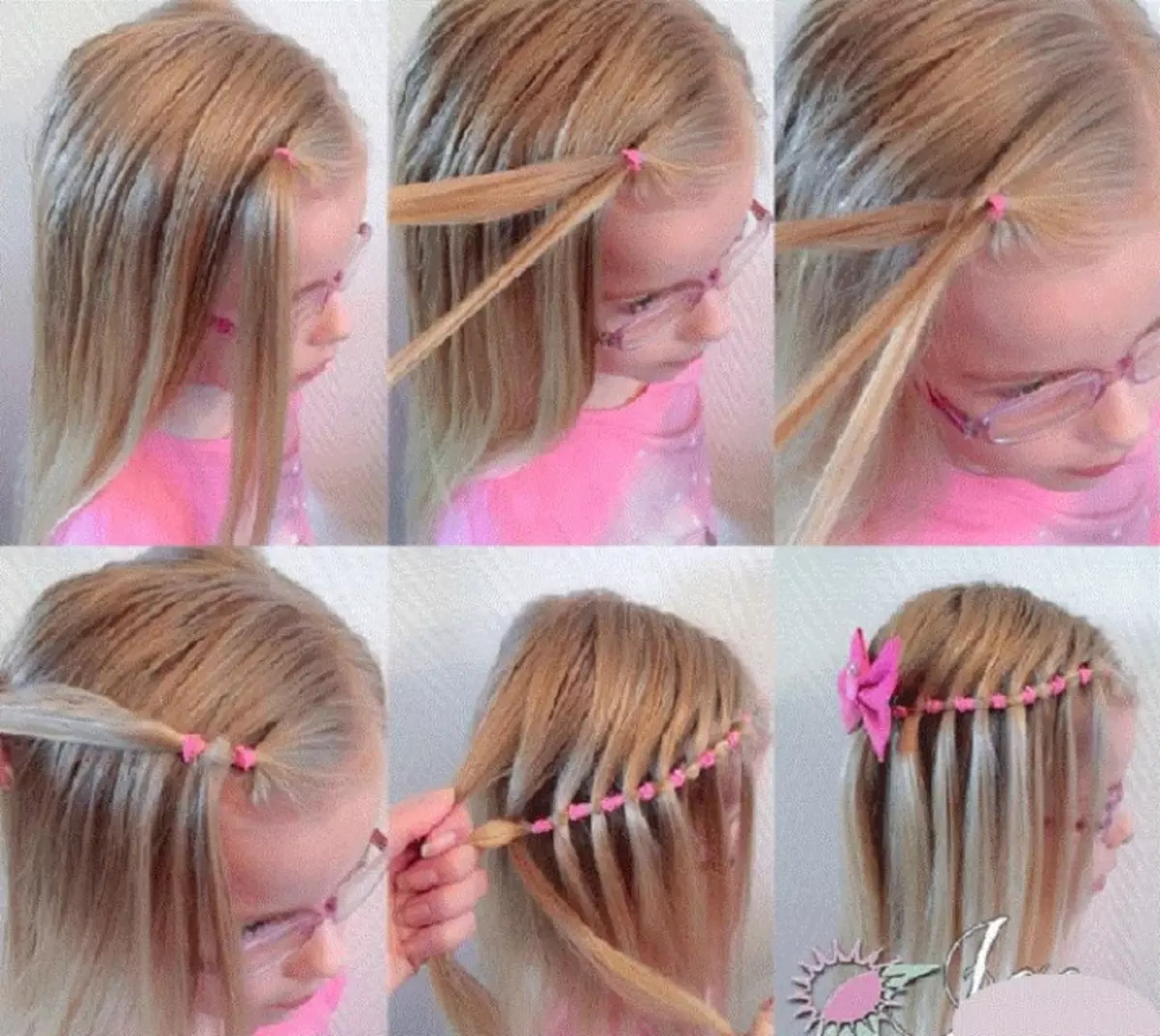 مختصر بال سے اسکول کے لئے Hairstyles: ایک کارا کے ساتھ لڑکیوں کے لئے روشنی اور خوبصورت hairstyles اسکول. 5 منٹ میں لڑکیوں کے لئے ایک سادہ اسکول کے بالوں کو کیسے بنائیں؟ 16840_31
