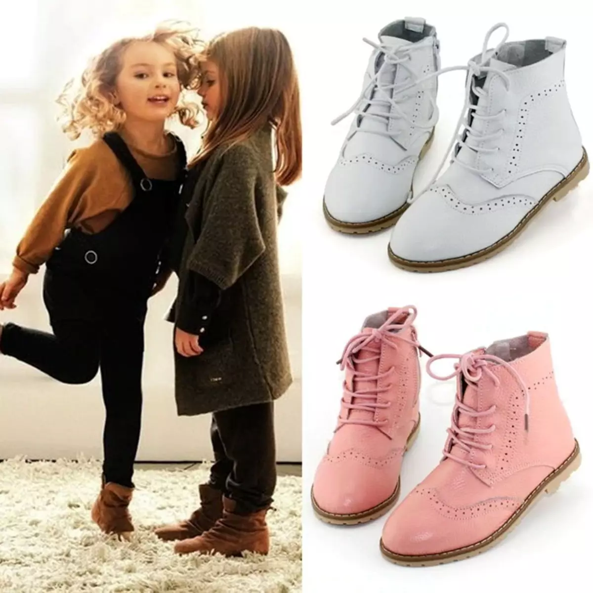 ครึ่งรองเท้าสำหรับเด็กผู้หญิง: ฤดูหนาว, Demi-season และฤดูใบไม้ร่วง, สีขาว, สีส้มและรุ่นของสีอื่น ๆ , หนังและความรู้สึก 1685_9