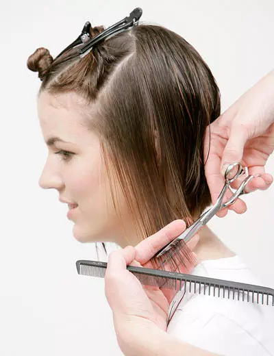 Bob Haircut on Medium Hair (110 Foto): Hairstyles Torn memanjang, Pilihan Multilayer untuk Panjang Medium Wanita 16860_89