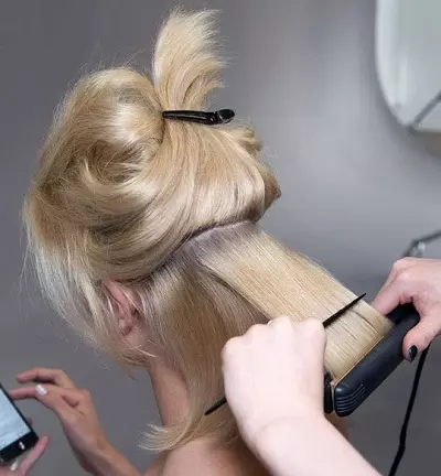 BOB šukuosena ant vidutinio plaukų (110 nuotraukų): pailgos suplėšytos šukuosenos, daugiasluoksnės parinktis moterims vidutinio ilgio 16860_96