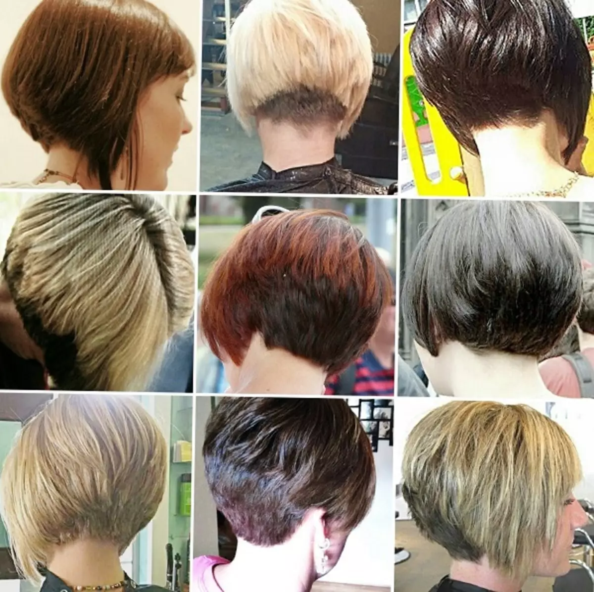 Haircut Bob for kort hår (92 bilder): Funksjoner for kvinner frisyrer, valg av et alternativ for kvinner 50 år, beskrivelse av forkortede og flerlags hårklipp og andre alternativer 16870_25