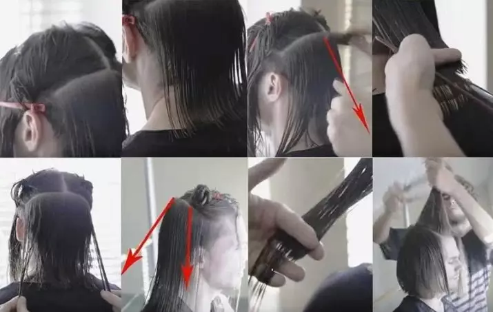 Double Kara (29 صورة): ميزات تسريحات الشعر مع الانفجارات وخيارات حلاقة للفتيات مع شعر طويل ومتوسط. تسريحات الشعر التصميم مع طحن 16902_18