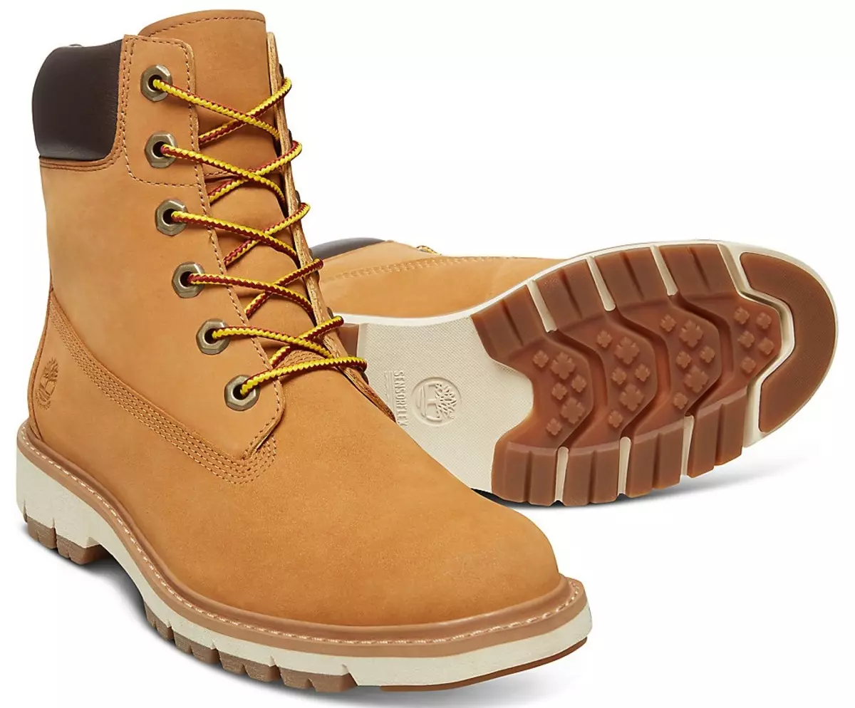 Żraben tax-xitwa tan-nisa Timberland (42 ritratt): boots tal-pil naturali, sneaker sħun u oħrajn. X'għandek tilbes il-bniet tagħhom fix-xitwa? 1697_27