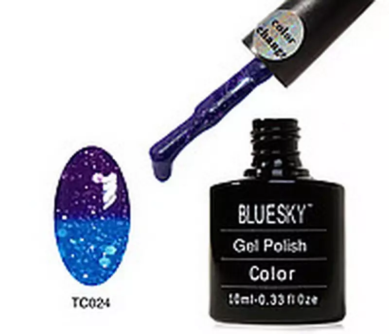Bluesky gel laka (106 fotoattēli): krāsu sastāvs un palete, seguma glabāšanas laiks, kapteiņu atsauksmes 17008_61