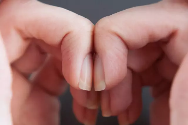 손톱 모양을 만드는 방법? 60 사진 집에서 아름다운 손톱을 올바르게주는 방법? 연삭기가있는 손톱을 단계별로 밟는 방법? 17020_58