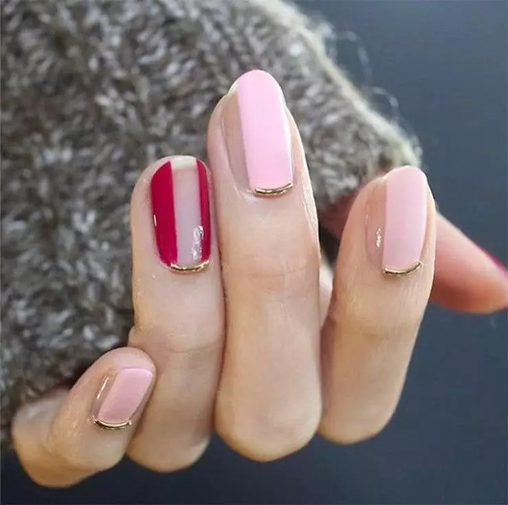 Manikyr på breda naglar (28 bilder): nagel design på tummen 17044_15