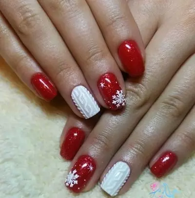 Red manicure sa maikling mga kuko (66 mga larawan): Mga ideya sa disenyo para sa monophonic, itim at pula, pula at puting manikyur, na may mga rhinestones at iba pang palamuti 17126_59