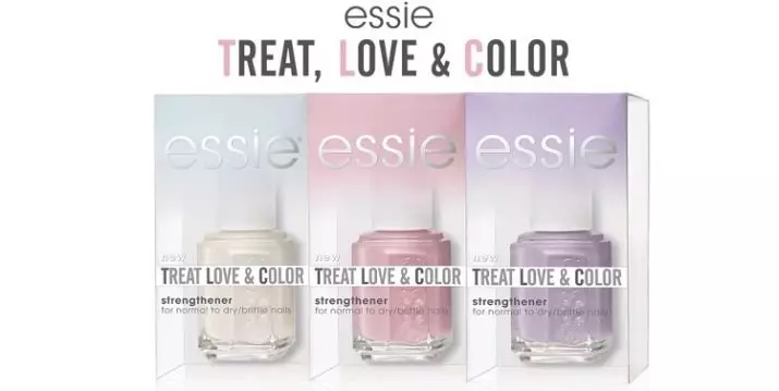 Essie လက်သည်းဆိုးဆေး: Flower palette ။ အရောင်တင်ဆီ၏အင်္ဂါရပ်များ။ အားသာချက်များနှင့်အားနည်းချက်များကို။ ဖောက်သည်ပြန်လည်ဆန်းစစ်ချက်များ 17145_7