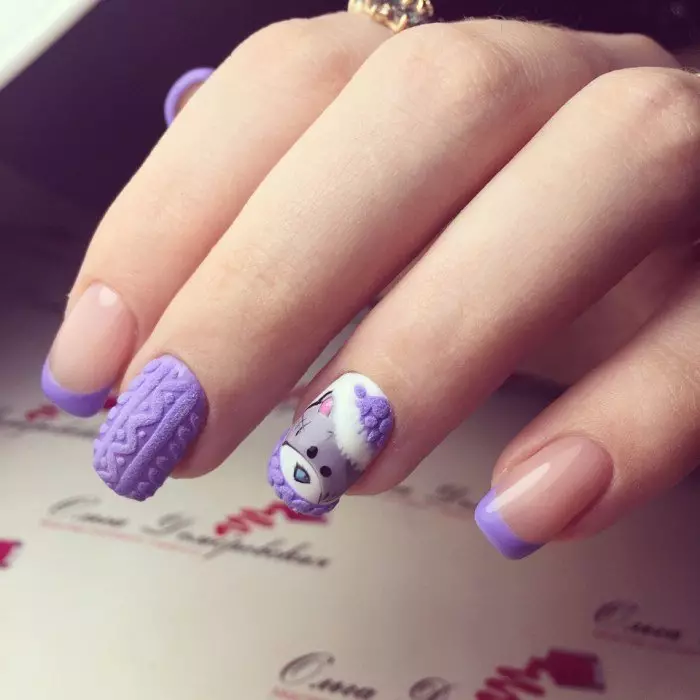 Laventel manicure (48 foto's): spyker ontwerp met vernis in laventel kleure, kleur funksies 17207_33