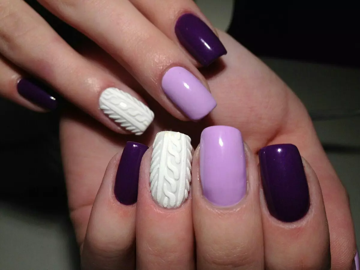 Laventel manicure (48 foto's): spyker ontwerp met vernis in laventel kleure, kleur funksies 17207_35