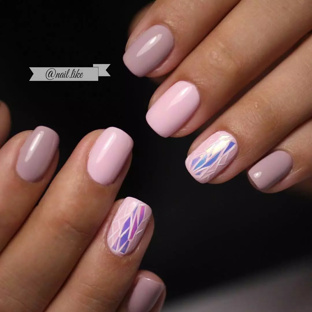 manicure នៅក្នុងពណ៌ pastel (117 រូបថត): ការរចនាចម្រុះក្រចកខ្លីនៃក្រចកខ្លីនៅក្នុងស្រមោល manoryuce ដ៏ស្រស់ស្អាតនៅក្នុងពណ៌ 17216_60