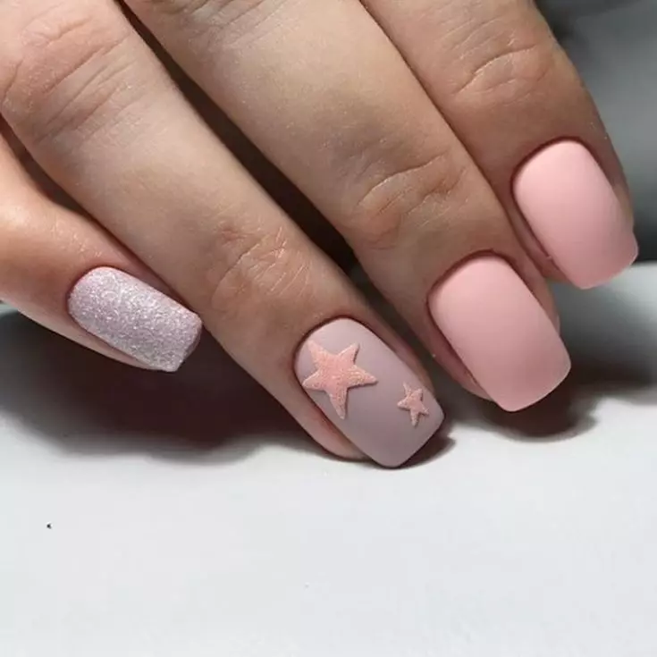 Kuning air-Pink Manicure (26 foto): Idea Nail Design 17225_14