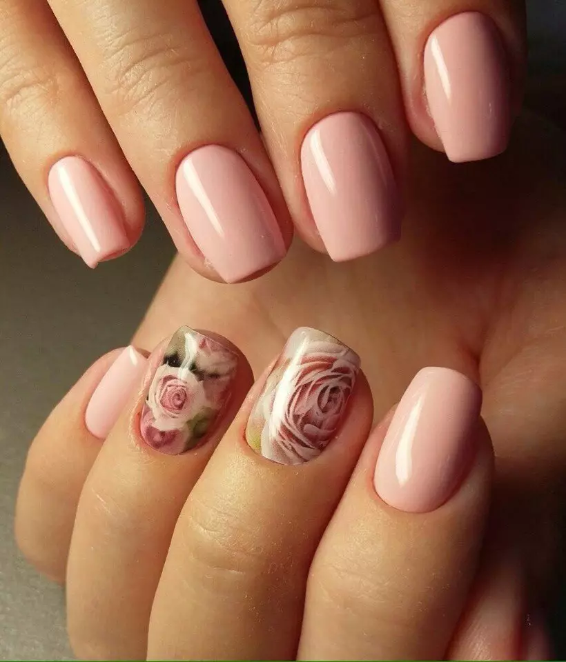 Kuning air-Pink Manicure (26 foto): Idea Nail Design 17225_5