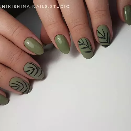 Olive Manicure (32 billeder): Nail Design Idéer Olive 17233_25