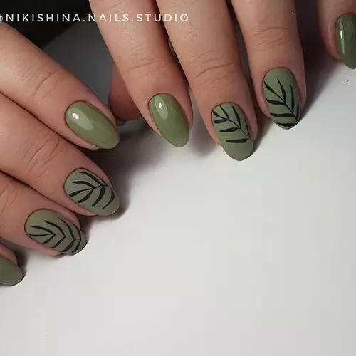 Olive Manicure (32 myndir): Nagli Hönnun Hugmyndir ólífuolía 17233_25