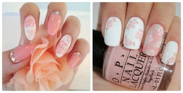 White-pink manicure (61 photos): nail design with gradient and rhinestones, ideas of creating Ombre and Franch 17243_9