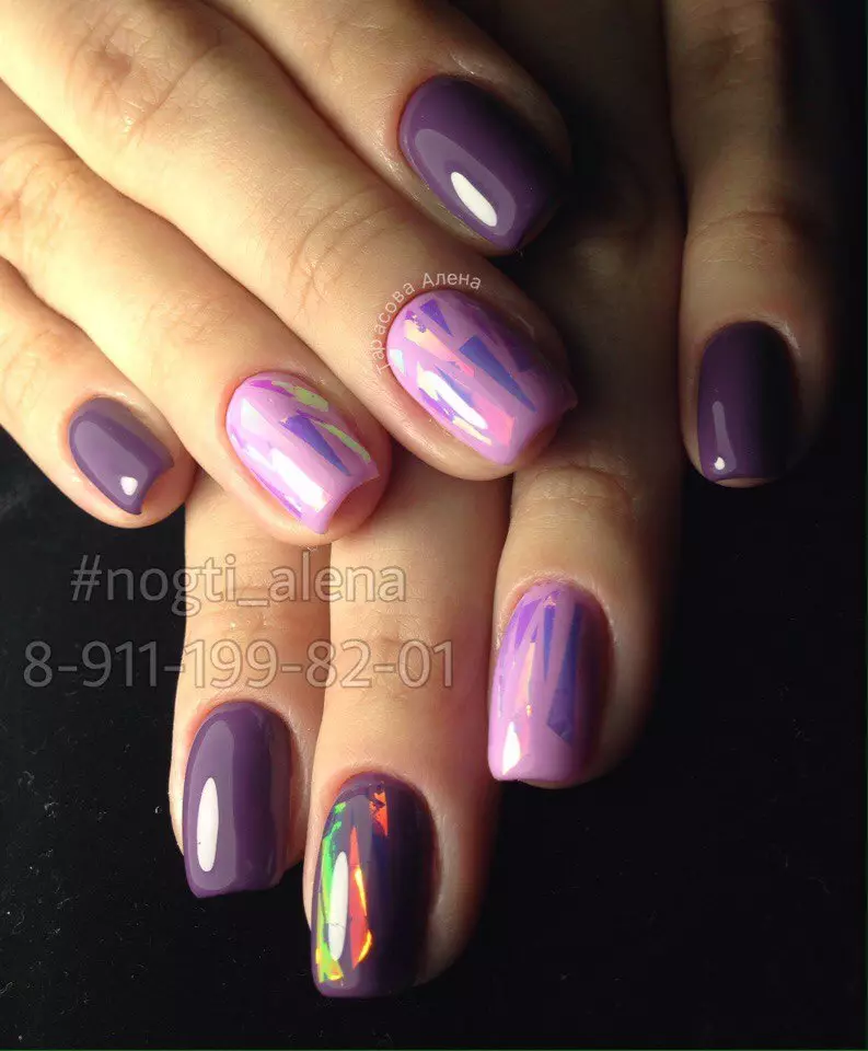 Manicure terong (40 poto): Suppain kilef Terong 17249_11