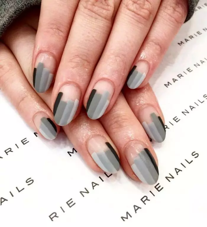 Matte Grey Manicure (37 foto): idee di design per unghie 17250_32
