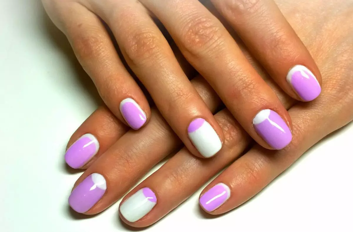 manicure skey-lilac (45 ຮູບພາບ): ການອອກແບບເລັບໃນ Lilac Lilac ແລະສີມ້ວງ 17254_24