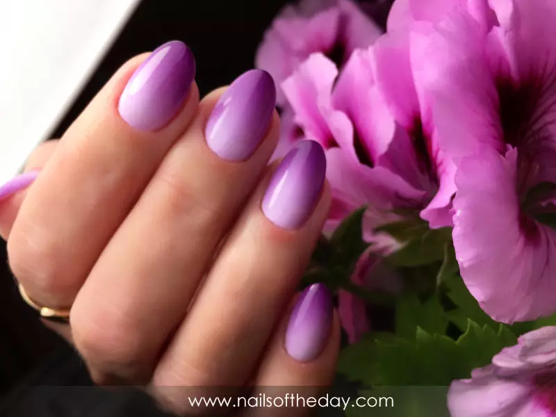 manicure skey-lilac (45 ຮູບພາບ): ການອອກແບບເລັບໃນ Lilac Lilac ແລະສີມ້ວງ 17254_33
