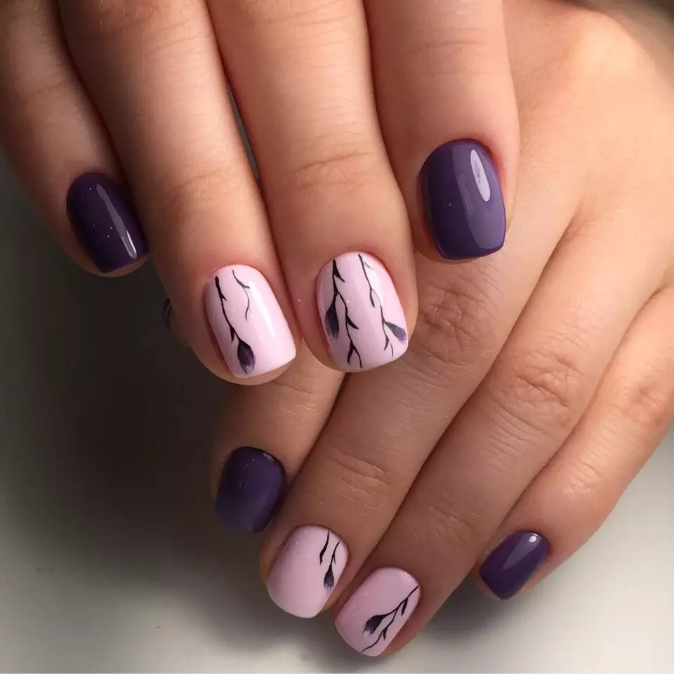 Маникир во пурпурни бои (32 фотографии): идеи за дизајн на ноктите 17257_2