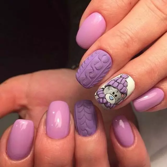 Manicura en colores púrpuras (32 fotos): Ideas de diseño de uñas 17257_32