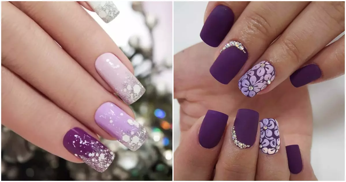 Manicure in purple colors (32 photos): nail design ideas 17257_5
