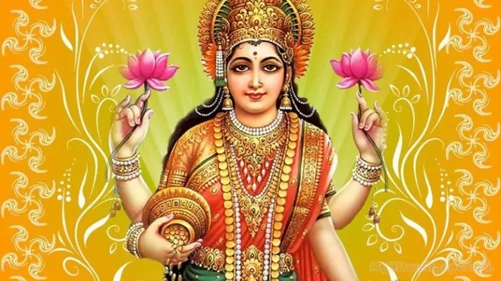 Mantra Lakshmi: Besedilo Mahalakshmi in Gayatri, Om Vigan Sri Kamala Dharigan Swaha. Kako brati 108-krat? 17305_3