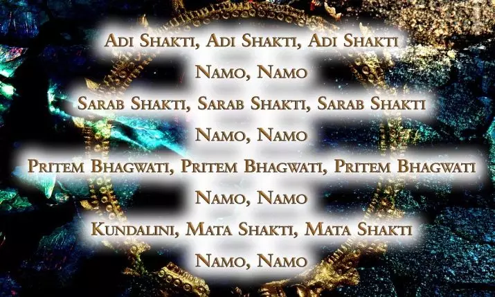 Mantra Adi Shakti: Kundalini Qadın Enerji Mantrası, Oxu qaydaları 17312_7