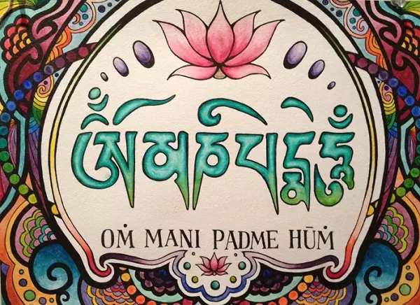 Mantra“Om Mani Padme Hum”：意义和翻译，执行佛教曼特拉的108次。是什么给西藏六百口头禅？ 17351_7