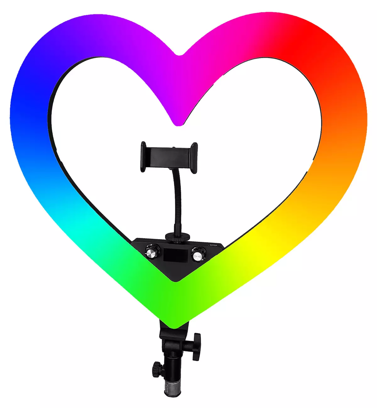lampe bague Hearted: un modèle en forme de coeur avec un trépied pour selfie, leurs nuances de leur choix 17404_15