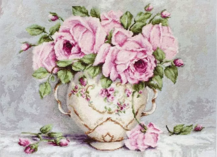 刺繍LUCA-Sのセット：新しいクロス刺繍、「ピンクバラ」と「牡丹と花瓶」、「自然の偉大さ」やその他のセット 17455_24