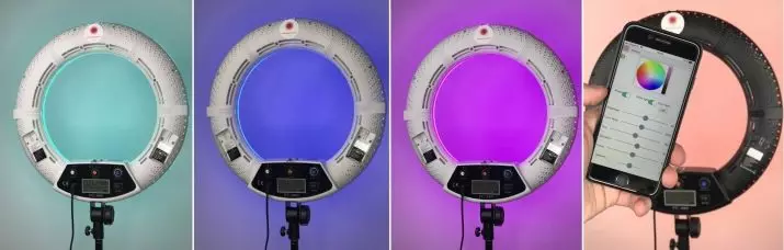 Ringlampen voor make-upartiest: Hoe een ronde LED-lamp kiest? Circulaire lampen-ringen op een statief, voor spiegels en anderen 17771_24