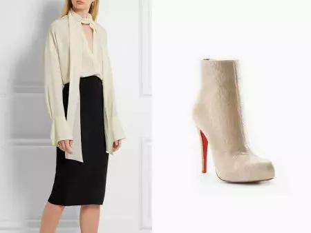 Botas de tobillo beige (63 fotos): Qué usar modelos de invierno en un talón 1798_54