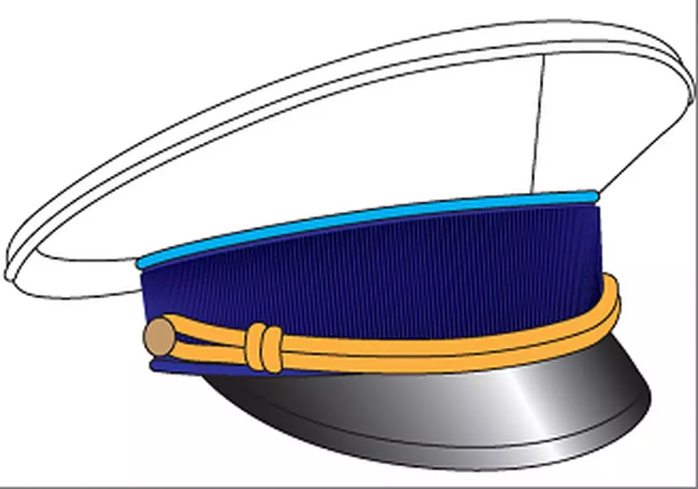 Милицейская фуражка рисунок