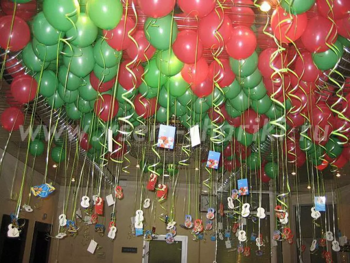 Украшение офиса шарами на день рождения