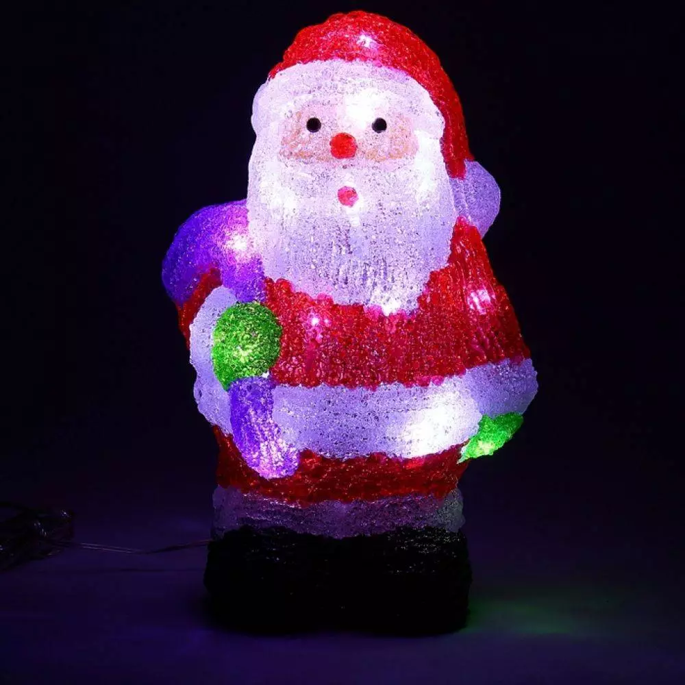 Figuras LED de Año Nuevo: acrílico brillante y otras figuras volumétricas para la calle y para el hogar, hermosos ejemplos 18066_10