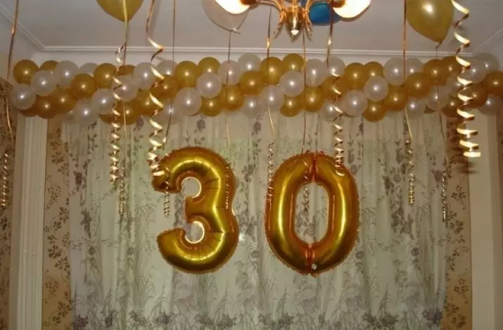 Decoratie ballen voor verjaardag: Hoe de bal te versieren met ballen en de hal? Schoonmaak ballonnen voor mannen, vrouwen en kinderen 18125_20