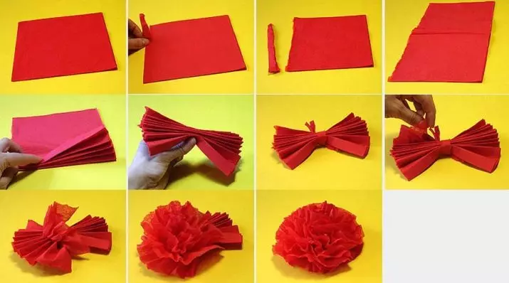 Bunga pada 8 Maret Lakukan sendiri: Cara membuat kerajinan dari Mom Paper Corrugated? Buket kertas berwarna dalam vas, tulip, dan opsi lainnya 18183_38