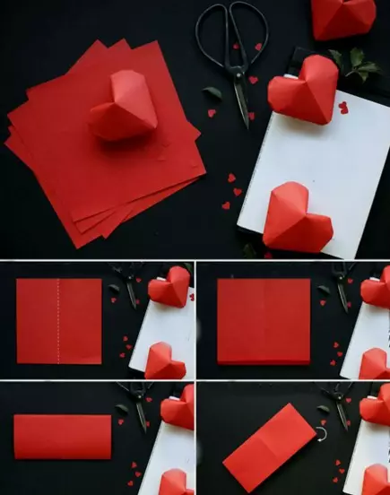 pròpies mans Valentí (101 fotos): com fer una postal el 14 de febrer? Bell i original. targetes postals fetes a casa de so envoltant per al Dia de Sant Valentí 18209_29
