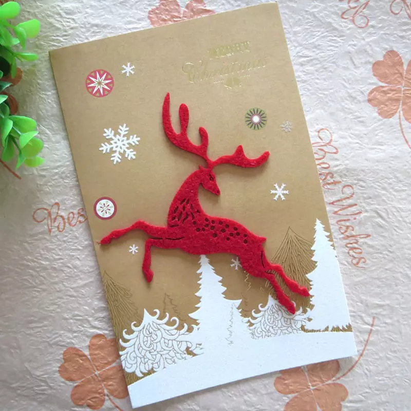 Novogodišnje kartice s vlastitim rukama (57 fotografija): Ideje kako napraviti lijepe razglednice za Novu godinu. Jednostavne i skupne mogućnosti za mamu, tatu i baku 18286_4