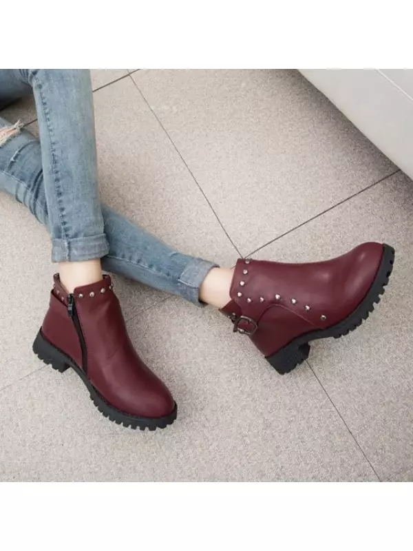 Boots (135 ritratt): Xejriet tal-moda 2021, minn Red Rock, EVA, ġemel, grinders, kif tilbes derby ma 'jeans, militari u stil ta' Burgundy 1842_79