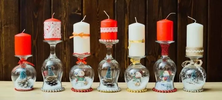 Kerzenständer aus einem Glas: Wie kann man Ihre eigenen Hände für das neue Jahr ein Kerzenständer aus Festo auf einem langen Bein und einem Glas machen? Schritt-für-Schritt-Handbuch Anweisungen 184_13