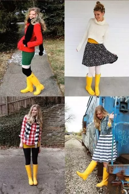 Geltonieji batai (42 nuotraukos): Kas yra moterų žiemos modeliai, BRAVO 1857_11