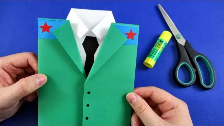 Crafts Tie于2月23日：用自己的手贺卡，如何为爸爸制作纸或纸板礼物 18580_4
