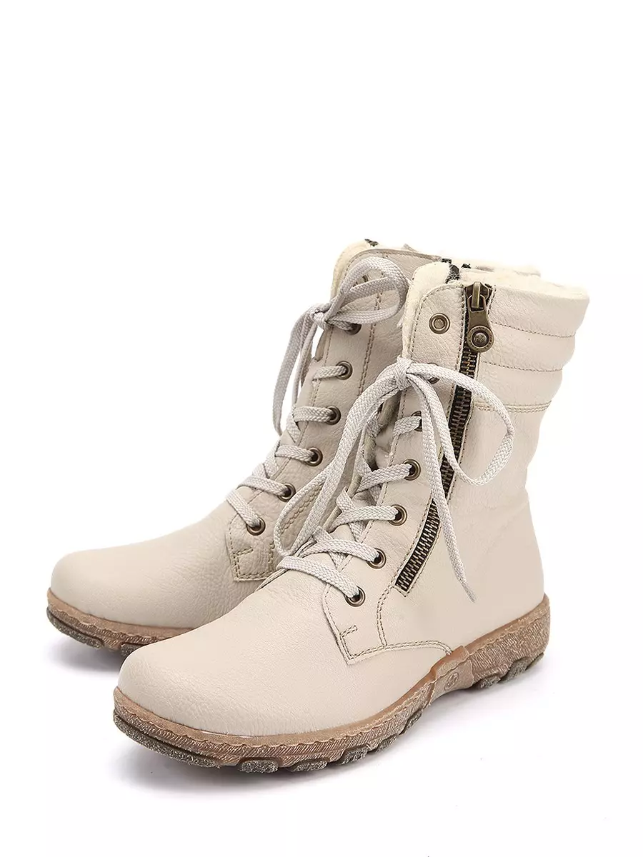 Beige Boots (38 mga larawan): Ano ang mga modelo ng Winter ng Women ng Balmain at Rieker 1863_30