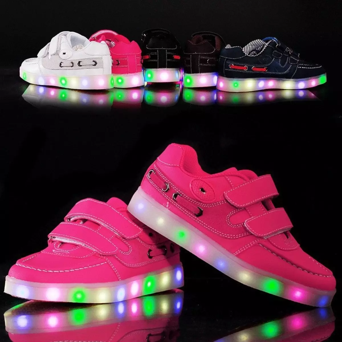 Sepatu Bot Glowing (27 Foto): Model Light dengan diterangi untuk anak-anak, sepatu 1865_12